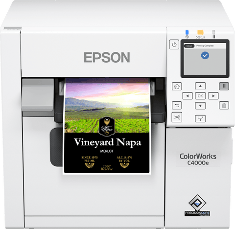 Epson CW-C4000 BK Desktop Colour Label Printer | Gloss | CW-C4000 BK