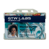 Evohold Antimicrobial Single Sided Landscape ID Card Holders - Glow in the Dark (Pack of 100)