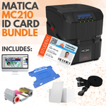 Mid-Level ID Card Printing Bundle / Matica MC210 | Dual Sided | MC210BUNDLE