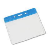 Clear Flexible Plastic 'Vision' Badge Holder | Landscape | 86mm x 54mm | Pack of 100 - Cards-X (UK)