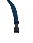 Dark Blue Lanyard With Plastic Clip Front View