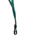 Dark Green Lanyard With Plastic Clip side View