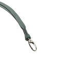 Grey lanyard with lobster clip side view