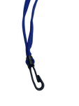 Navy Blue Lanyard With Plastic Clip side View