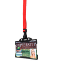 Red Plastic Clip Lanyard With ID card Holder