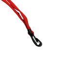 Red Lanyard With Plastic Clip side View