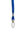 Royal Blue lanyard with Lobster clip Side view