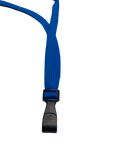 Royal Blue Lanyard With Plastic Clip Front View