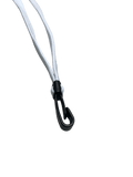 White Lanyard With Plastic Clip side View