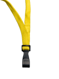 Yellow Lanyard With Plastic Clip Front View