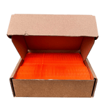 Evohold Antimicrobial Single Sided Landscape ID Card Holders - Neon Orange (Pack of 100) - Cards-X (UK)