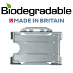 Evohold Biodegradable Single Sided Landscape ID Card Holders - Silver (Pack of 100) - Cards-X (UK)