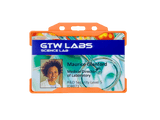 Evohold Recyclable Single Sided Landscape ID Card Holders - Orange (Pack of 100) - Cards-X (UK)