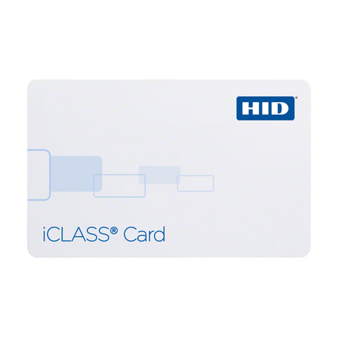 HID iClass Card 2K/2 | gloss white, programmed, with vertical slot punch | 2000PGGMV | Pack of 100 - Cards-X (UK)