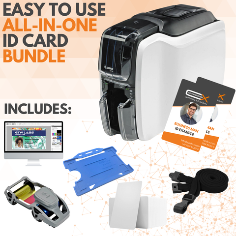 Entry Level ID Card Printing Bundle | Zebra ZC100 | ZC100BUNDLE - Cards-X (UK), Zebra