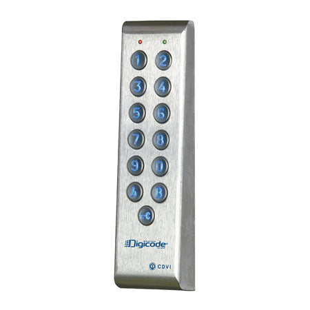 CDVI Narrow Style Stainless Steel Keypad - 2 relays | CDVI-PROFIL100E-INT - Cards-X (UK)