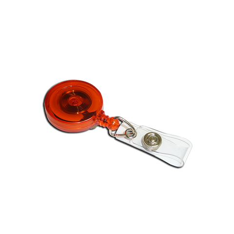 'Jazz' YoYo Badge Reel | Orange with Strap Clip | Pack of 100 - Cards-X (UK)