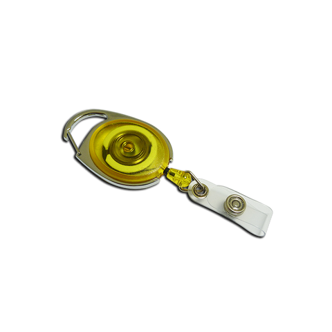 Premier YoYo Badge Reel | Yellow with Strap Clip | Pack of 100 - Cards-X (UK)