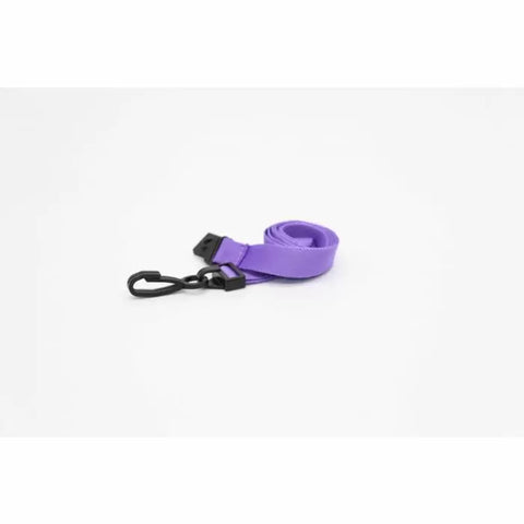 Plain 15mm Purple Breakaway Lanyard with Plastic J Clip | Pack of 100 - Cards-X (UK)