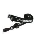 Printed 'Governor' 15mm Black Lanyard with Plastic J-Clip | Pack of 100 - Cards-X (UK)