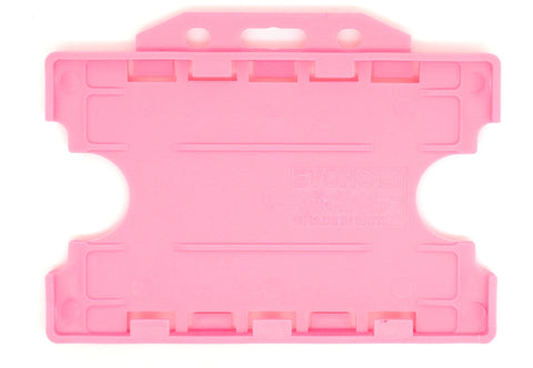 Evohold Antimicrobial Double Sided Landscape ID Card Holders - Pink (Pack of 100) - Cards-X (UK)