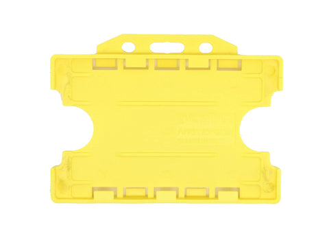 Evohold Antimicrobial Double Sided Landscape ID Card Holders - Yellow (Pack of 100) - Cards-X (UK)