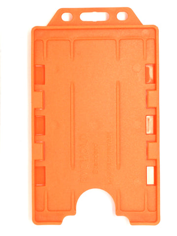 Evohold Antimicrobial Double Sided Portrait ID Card Holders - Orange (Pack of 100) - Cards-X (UK)