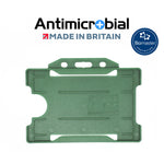 Evohold Antimicrobial Single Sided Landscape ID Card Holders - Dark Green (Pack of 100) - Cards-X (UK)