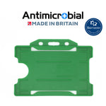 Evohold Antimicrobial Single Sided Landscape ID Card Holders - Light Green (Pack of 100) - Cards-X (UK)