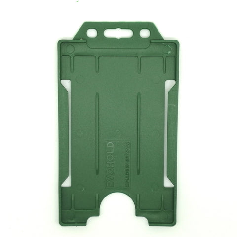 Evohold Antimicrobial Single Sided Portrait ID Card Holders - Dark Green (Pack of 100) - Cards-X (UK)