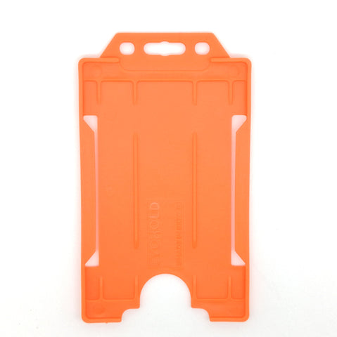 Evohold Antimicrobial Single Sided Portrait ID Card Holders - Orange (Pack of 100) - Cards-X (UK)