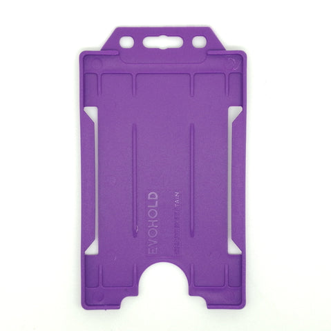 Evohold Antimicrobial Single Sided Portrait ID Card Holders - Purple (Pack of 100) - Cards-X (UK)