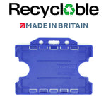 Evohold Recyclable Double Sided Landscape ID Card Holders - Navy Blue (Pack of 100) - Cards-X (UK)