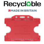 Evohold Recyclable Double Sided Landscape ID Card Holders - Red (Pack of 100) - Cards-X (UK)