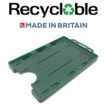 Evohold Recyclable Double Sided Portrait ID Card Holders - Dark Green (Pack of 100) - Cards-X (UK)