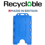 Evohold Recyclable Double Sided Portrait ID Card Holders - NHS Blue (Pack of 100) - Cards-X (UK)