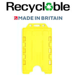 Evohold Recyclable Double Sided Portrait ID Card Holders - Yellow (Pack of 100) - Cards-X (UK)