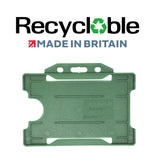 Evohold Recyclable Single Sided Landscape ID Card Holders - Dark Green (Pack of 100) - Cards-X (UK)