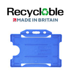 Evohold Recyclable Single Sided Landscape ID Card Holders - Royal Blue (Pack of 100) - Cards-X (UK)