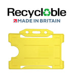 Evohold Recyclable Single Sided Landscape ID Card Holders - Yellow (Pack of 100) - Cards-X (UK)