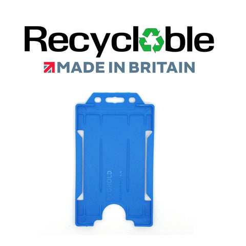 Evohold Recyclable Single Sided Portrait ID Card Holders - NHS Blue (Pack of 100) - Cards-X (UK)