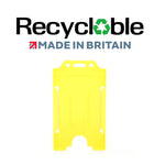 Evohold Recyclable Single Sided Portrait ID Card Holders - Yellow (Pack of 100) - Cards-X (UK)