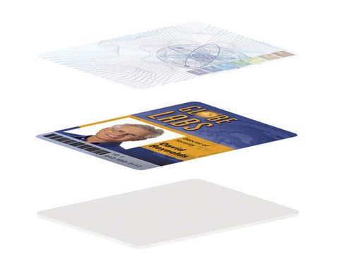 HID Fargo Clear Overlaminate High Secure Orbit Design | 500 Prints | 82618 - Cards-X (UK)